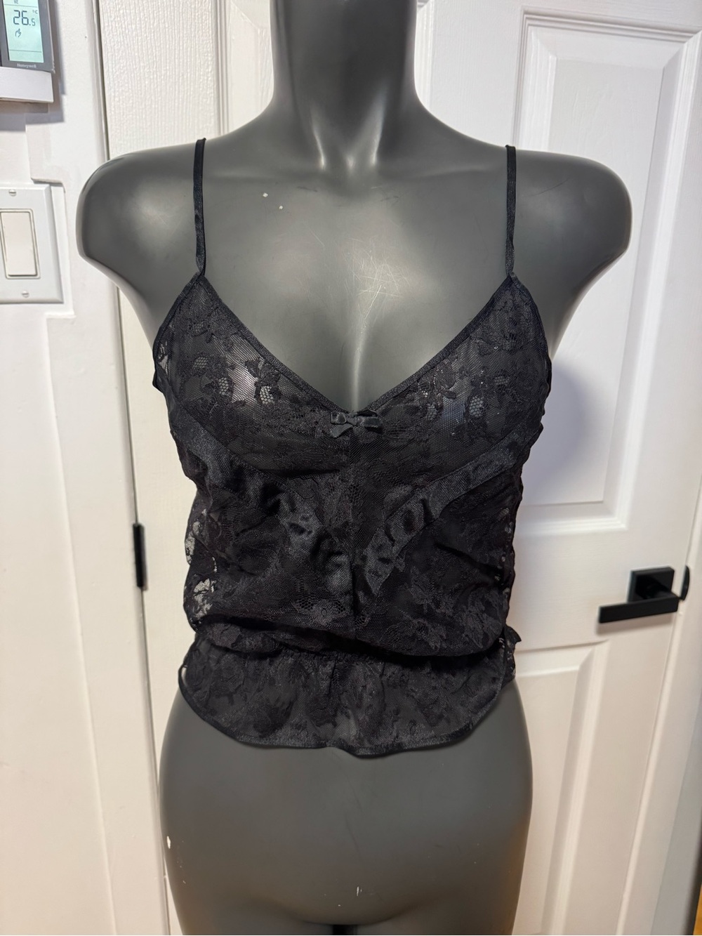 Black Lace Camisole Tank Top